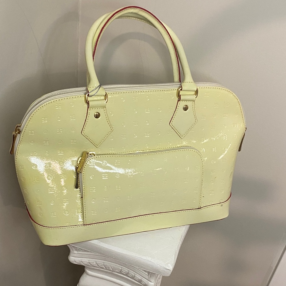 Arcadia Glossy Cream Satchel